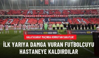 İlk yarıya damga vuran futbolcuyu hastaneye kaldırdılar